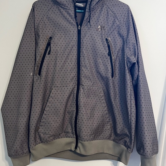 NIKE Storm Fit FULL ZIP TECH HOODIE Polka DOT  Large flaws - Picture 1 of 7